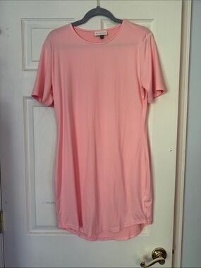 Alredine Blush Pink Short-Sleeve Mini Dress